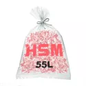 Lots de 100 sacs plastique pour destructeur de papier HSM 55 litres Référence (1661995050)