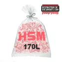 Lots de 10 sacs plastique pour destructeur de papier HSM 170 litres Référence (1410995100)