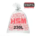Lots de 50 sacs plastique pour destructeur de papier HSM 230 litres Référence (1513995000)