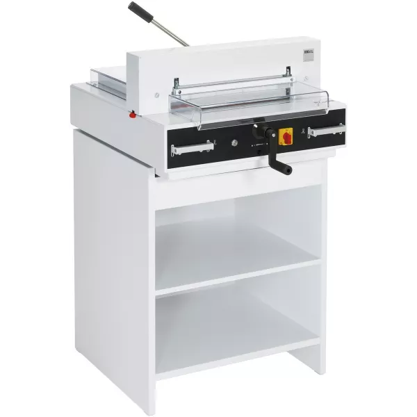 Coupe papier IDEAL 4315 sur meuble électrique