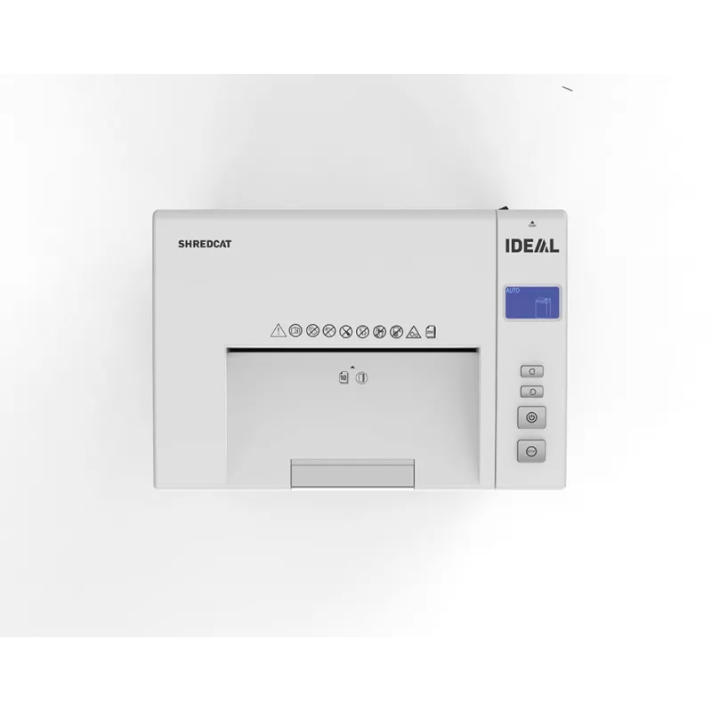 Destructeur De Documents IDEAL Shredcat 8292 - Broyeur Auto-alimentation 200 Feuilles, Coupe Croisée 4x10 Mm, Conforme RGPD