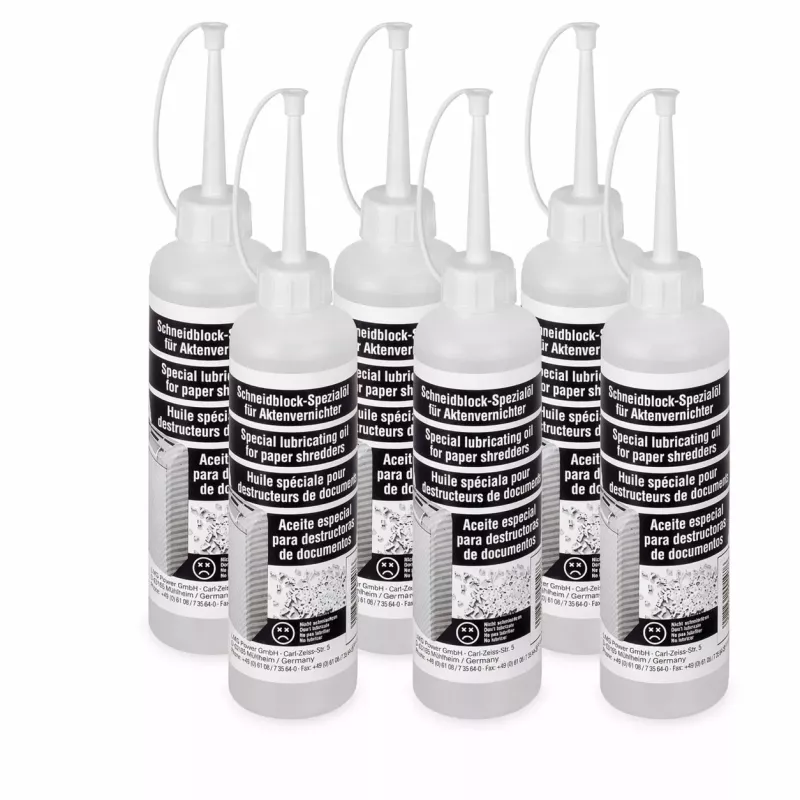 6 bouteilles d'huile de lubrification 250 ml pour destructeur