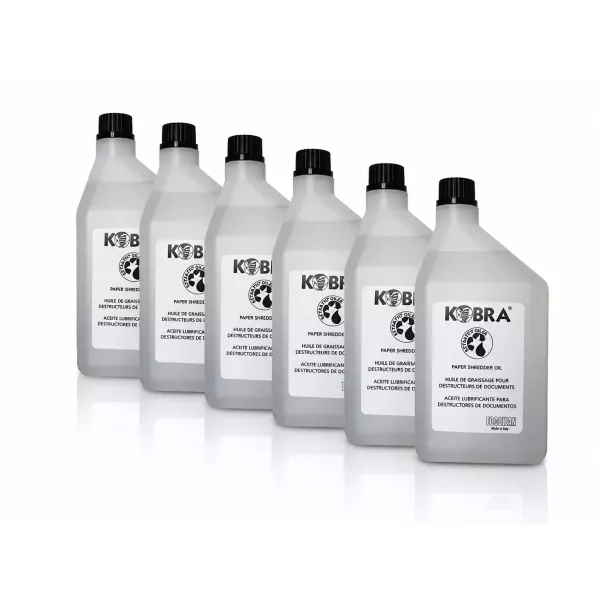 Lot de 6 bouteilles d'huile pour broyeur papier KOBRA