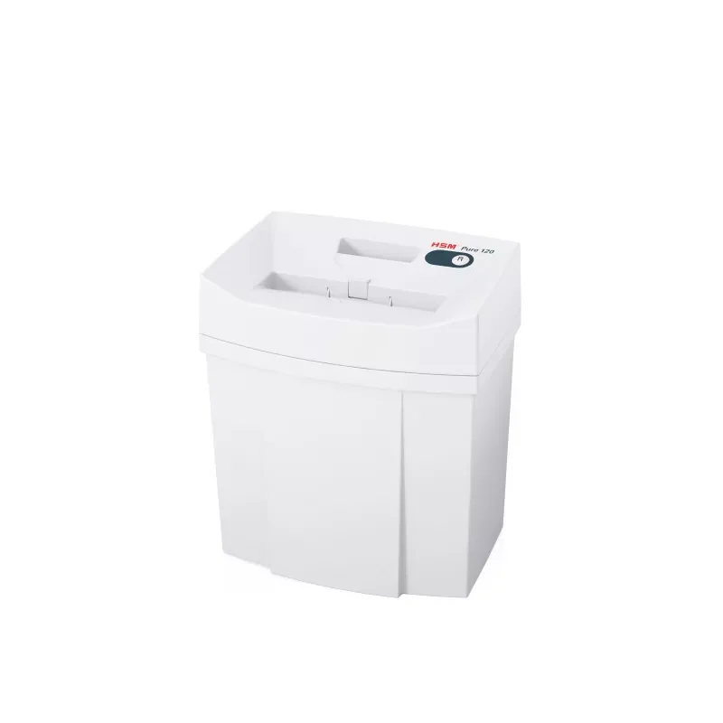 HSM Pure 120 : exemple de destructeur compact pour un usage à proximité du poste de travail.