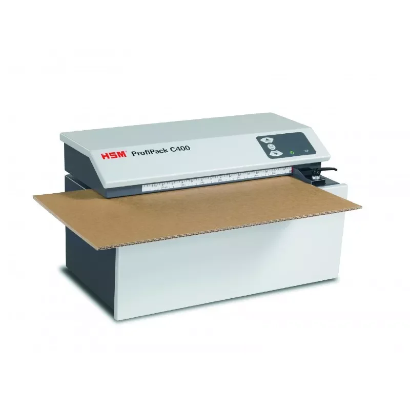 Une feuille de carton présentée à l’entrée du HSM ProfiPack C400.