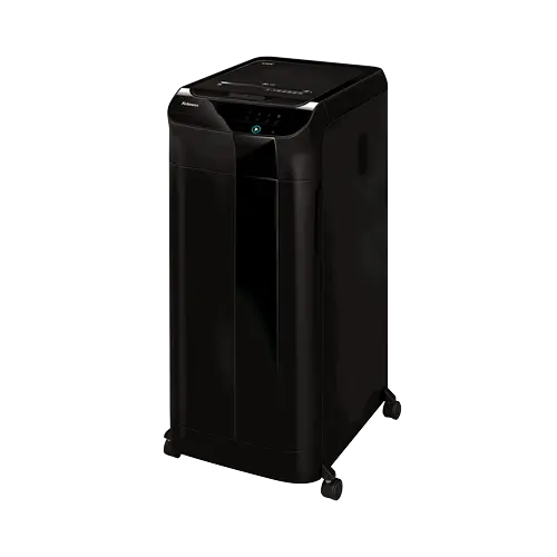 Vue trois quarts du destructeur de documents Fellowes AUTOMAX 550 C
