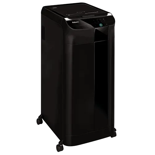 Vue latérale du destructeur de documents Fellowes AUTOMAX 600 M