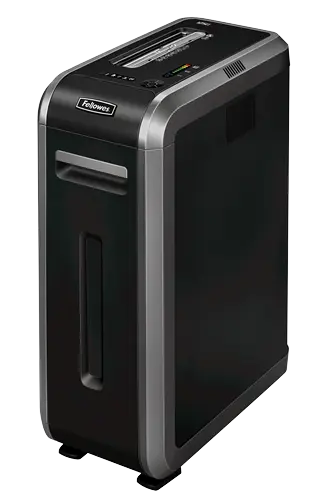 Vue trois quarts du destructeur de documents Fellowes POWERSHRED 125 CI