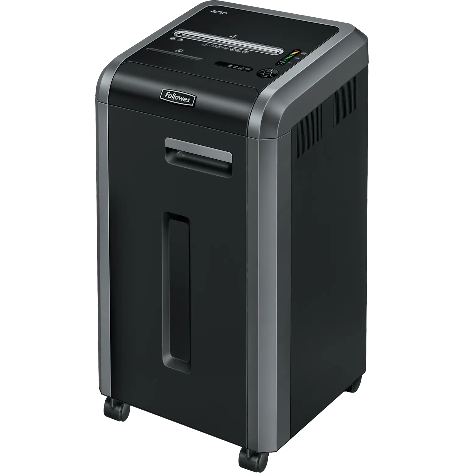 Vue trois quarts du destructeur de documents Fellowes POWERSHRED 225 CI