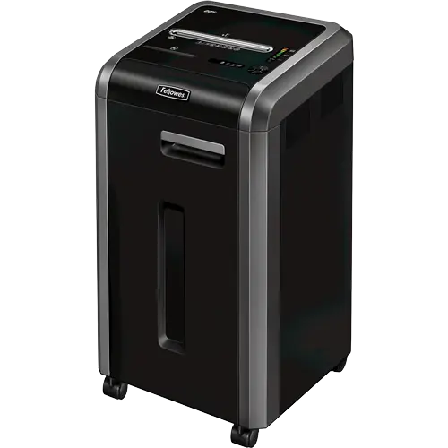Vue trois quarts du destructeur de documents Fellowes POWERSHRED 225 I