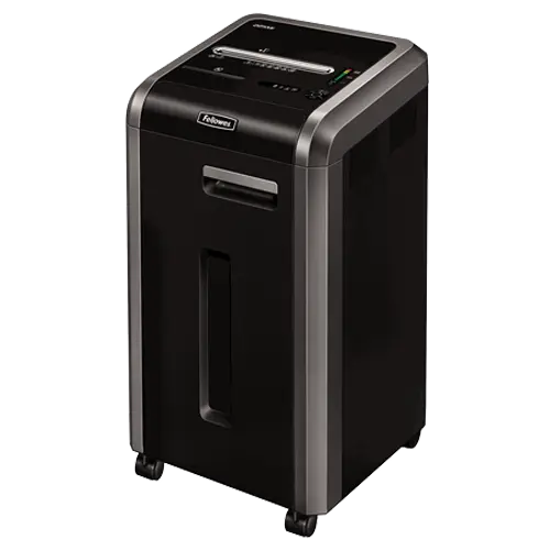 Vue trois quarts du destructeur de documents Fellowes POWERSHRED 225 MI