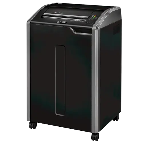 Vue trois quarts du destructeur de documents Fellowes POWERSHRED 485 CI