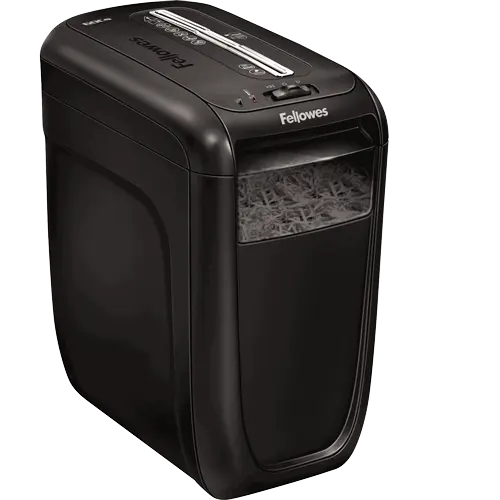 Vue latérale du destructeur de documents Fellowes POWERSHRED 60 CS