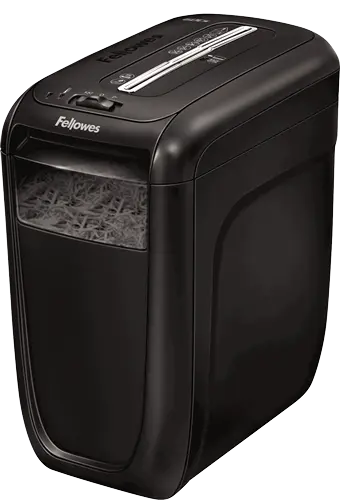 Vue trois quarts du destructeur de documents Fellowes POWERSHRED 60 CS
