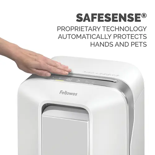 Dispositif de sécurité du destructeur de documents Fellowes Powershred LX 200 blanc
