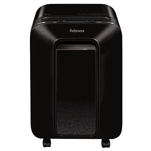 Vue de face du destructeur de documents Fellowes Powershred LX 201 noir