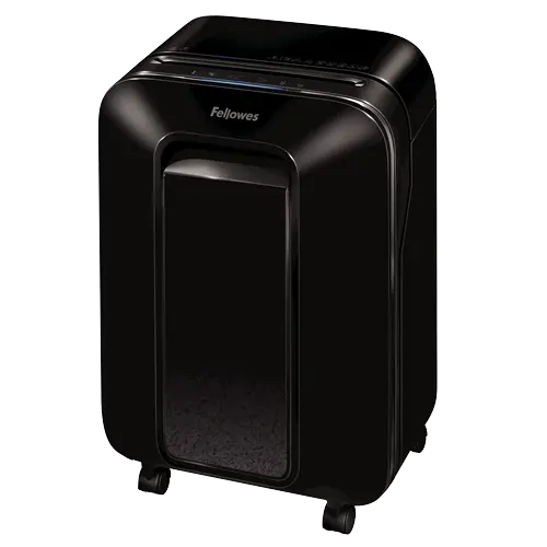 Vue trois quarts du destructeur de documents Fellowes Powershred LX 201 noir
