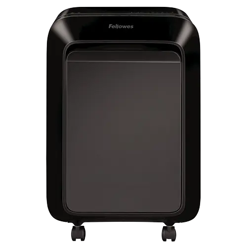 Vue de face du destructeur de documents Fellowes Powershred LX 211 noir