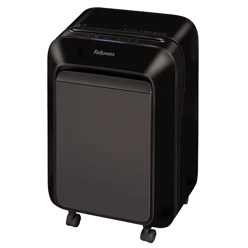 Vue trois quarts du destructeur de documents Fellowes Powershred LX 211 noir