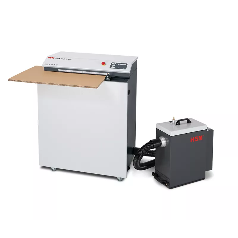 HSM ProfiPack P425 triphasé avec dépoussiéreur : gamme p425 associée à un dépoussiéreur
