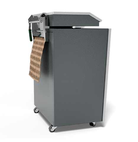 HSM ProfiPack P425 triphasé : sortie du carton perforé