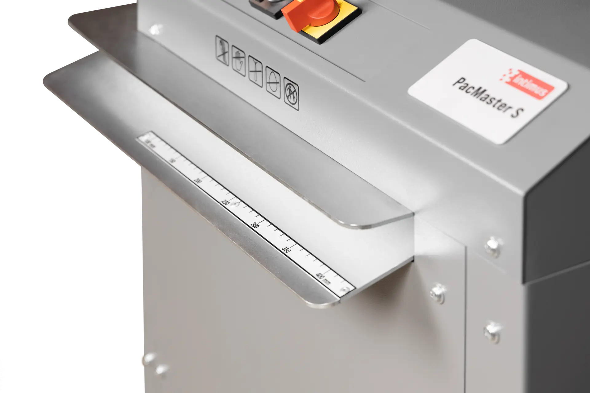 Intimus PacMaster S : plan de travail et zone d’introduction