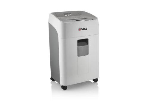 DAHLE ShredMATIC 300 P5, boîtier sur roulettes avec fenêtre de contrôle en façade